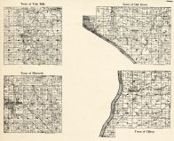 Pierce County - Trim Belle, Oak Grove, Ellsworth, Clifton, Wisconsin State Atlas 1930c